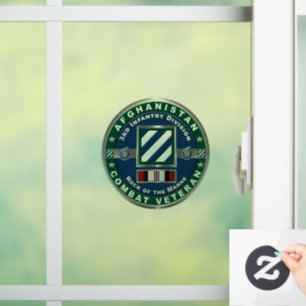 Autocollant Pour Fenêtre 3e division d'infanterie Afghanistan vétéran