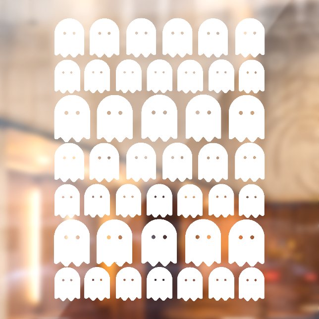 Autocollant Pour Fenêtre 43 Fantômes Halloween Ghouls blancs (Feuille 2)