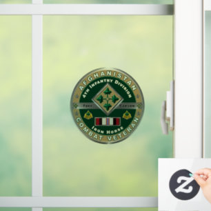 Autocollant Pour Fenêtre 4e division d'infanterie Afghanistan Vétérinaire