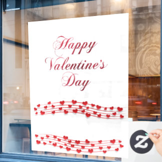 Autocollant Pour Fenêtre 52.00" * 72.00" Cling de fenêtre de Saint-Valentin