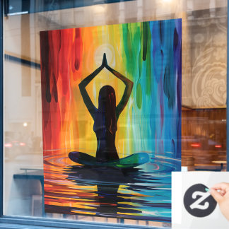 Autocollant Pour Fenêtre 52" x 72" Yoga