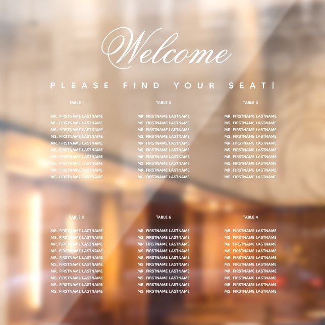 Autocollant Pour Fenêtre 6 Tableaux Blancs Simple Transparent Graphique de  (Feuille 2)