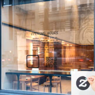 Autocollant Pour Fenêtre 72" * 52" Heures d'ouverture Clôture de la fenêtre