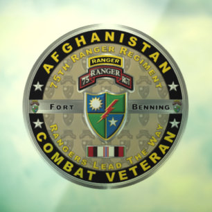 Autocollant Pour Fenêtre 75e Régiment de Rangers Afghanistan Vétéran