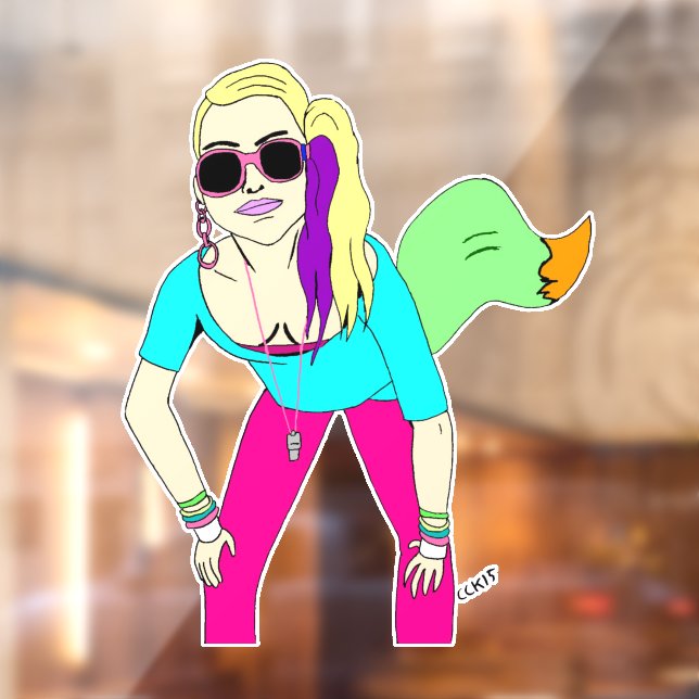 Autocollant Pour Fenêtre 80s foxy fille (Feuille 2)