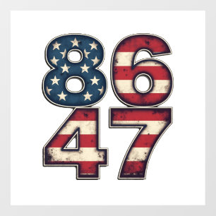 Autocollant Pour Fenêtre 86 47 Fier Maga Trump Jour de l'investiture du pré