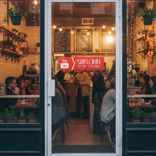 Autocollant Pour Fenêtre Abonnez-vous à ma chaîne YouTube