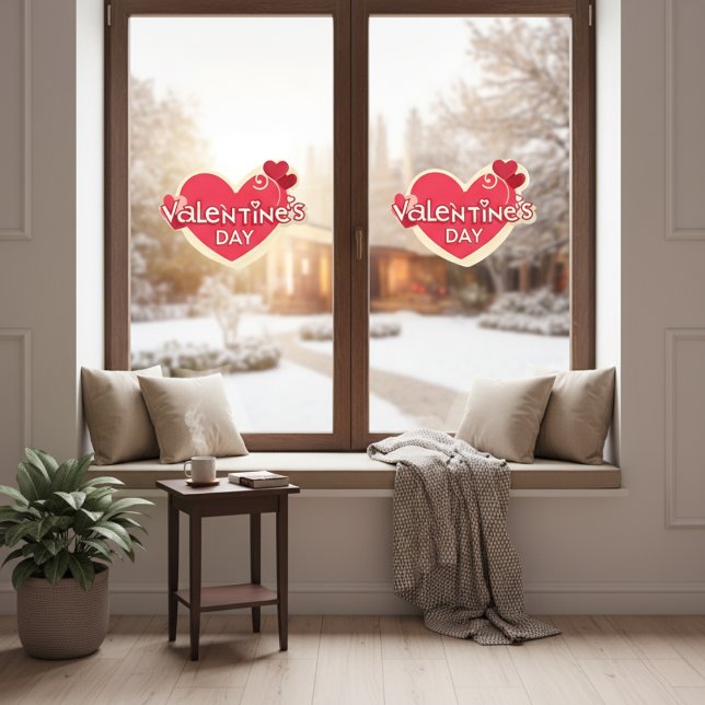 Autocollant Pour Fenêtre Accentuation intemporelle de la fenêtre Valentine  (Timeless Valentine Window Accent - Window Cling)