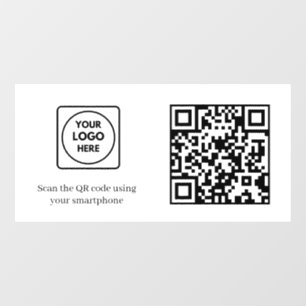 Autocollant Pour Fenêtre Accès code QR Affichage du logo à l'entrée de l'