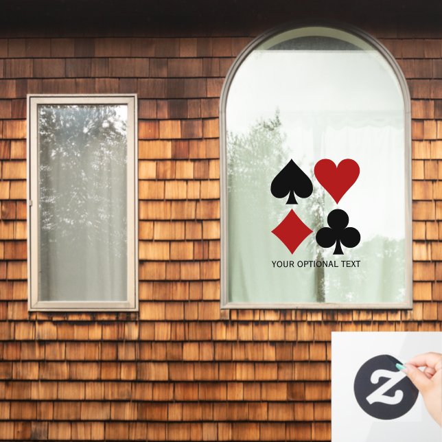 Autocollant Pour Fenêtre Adaptations de carte texte personnalisées (Fenêtre d'accueil)