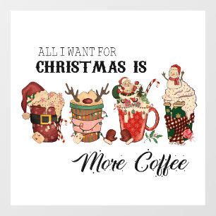 Autocollant Pour Fenêtre Adorables Noël Tout ce que je veux pour Noël