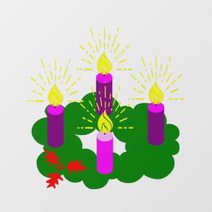 Autocollant Pour Fenêtre Advent wreath