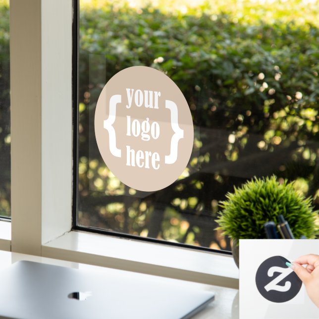 Autocollant Pour Fenêtre Affichage des signes du logo de l'entreprise de fo (Bureau)