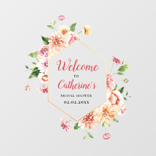 Autocollant Pour Fenêtre Affiche de bienvenue acrylique de Fête des mariées