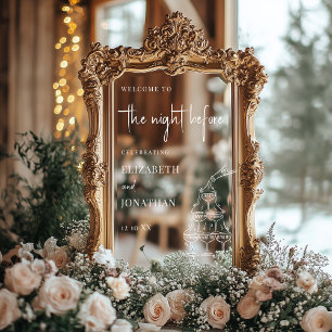 Autocollant Pour Fenêtre Affiche de bienvenue de miroir de répétition blanc