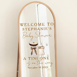 Autocollant Pour Fenêtre Affiche de bienvenue miroir Baby shower Martini