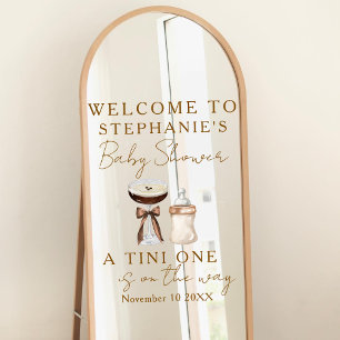 Autocollant Pour Fenêtre Affiche de bienvenue miroir Baby shower Martini