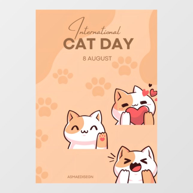 Autocollant Pour Fenêtre affiche pour célébrer la journée internationale du (Feuille)