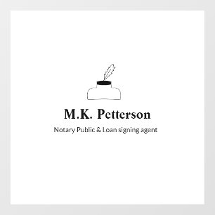 Autocollant Pour Fenêtre agent de signature de prêt de notaire public ajout