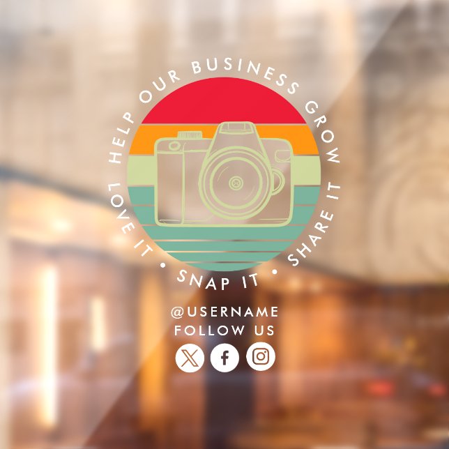 Autocollant Pour Fenêtre Aider notre entreprise à croître | Les abonnés des (Feuille 2)