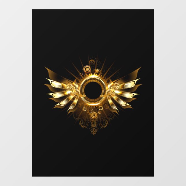 Autocollant Pour Fenêtre Ailes de Steampunk (Feuille)