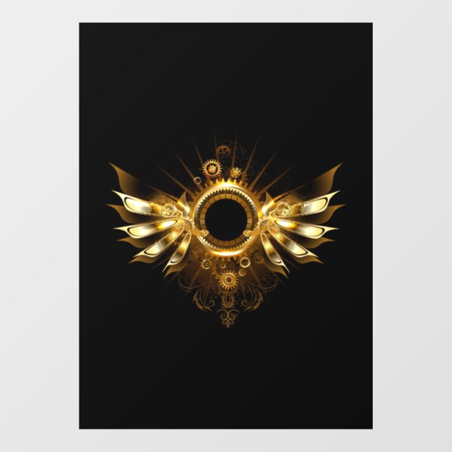 Autocollant Pour Fenêtre Ailes de Steampunk (Feuille)