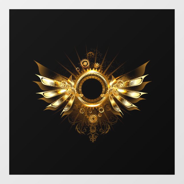 Autocollant Pour Fenêtre Ailes de Steampunk (Feuille)