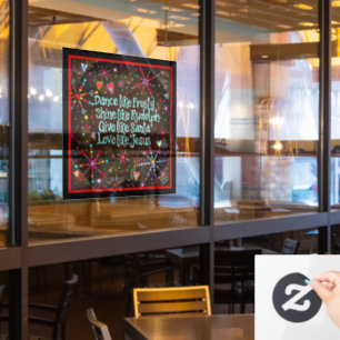 Autocollant Pour Fenêtre Aimez comme Jésus ! Clôture de fenêtre "Inspirivit