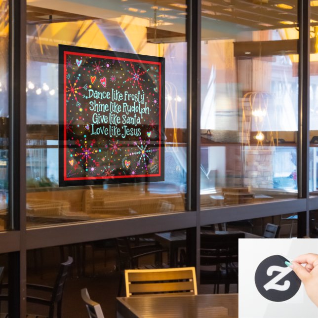 Autocollant Pour Fenêtre Aimez comme Jésus ! Clôture de fenêtre "Inspirivit (Fenêtre du restaurant)