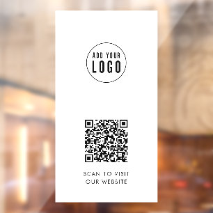 Autocollant Pour Fenêtre Ajouter Logo et votre site Web Code QR Clôture de