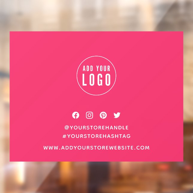 Autocollant Pour Fenêtre Ajouter un arrière-plan modifiable pour le logo de (Feuille 2)