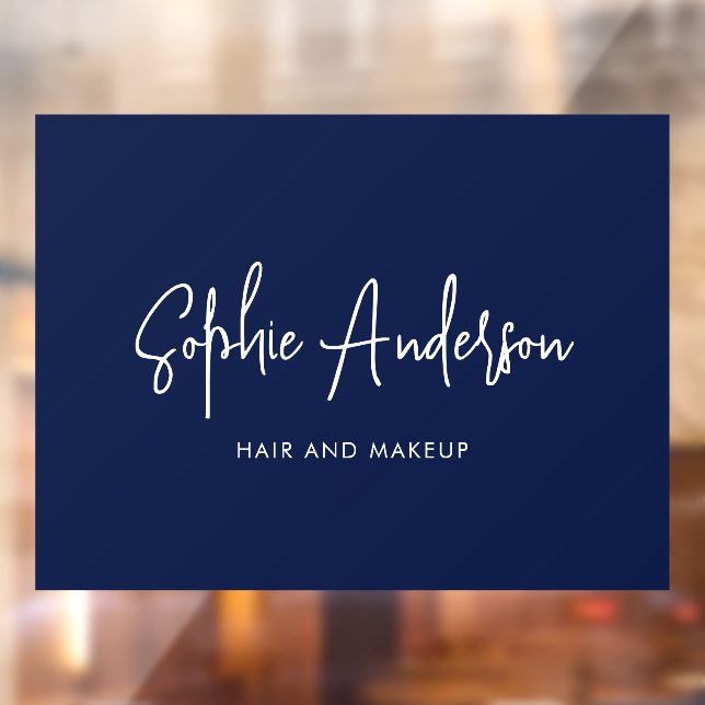 Autocollant Pour Fenêtre Ajouter un nom de marque Trendy Modern Script coul (Feuille 2)