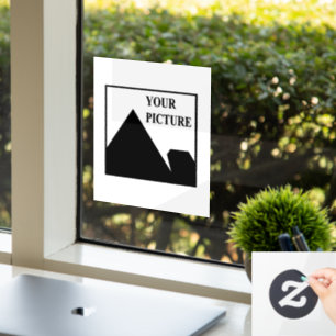 Autocollant Pour Fenêtre Ajouter une image personnalisée Nom de l'entrepris