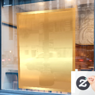 Autocollant Pour Fenêtre Ajoutez Votre Code QR Texte Logo Fond Doré Vide