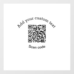 Autocollant Pour Fenêtre Ajoutez votre texte personnalisé code QR de l'entr