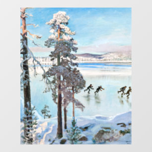 Autocollant Pour Fenêtre Akseli Gallen-Kallela - Skaters près de Kalela Sho