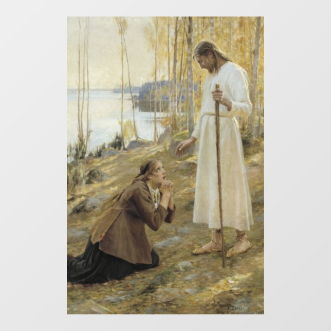 Autocollant Pour Fenêtre Albert Edelfeue - Christ et Mary Magdalene (Feuille)