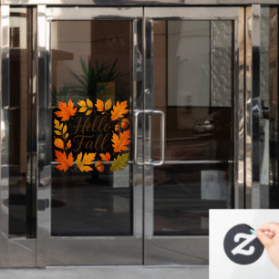 Autocollant Pour Fenêtre Allo Feuilles et glaces automnales