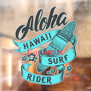 Autocollant Pour Fenêtre Aloha Hawaii Surf Rider Thunder_Cove