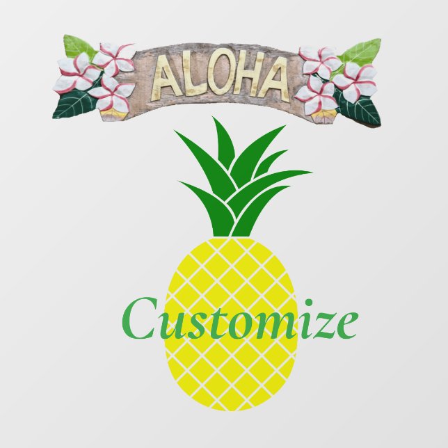 Autocollant Pour Fenêtre Aloha Pineapple Thunder_Cove (Feuille)