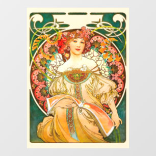 Autocollant Pour Fenêtre Alphonse Mucha Art Nouveau Daydream