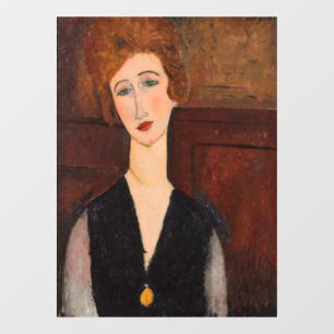 Autocollant Pour Fenêtre Amedeo Modigliani - Portrait d'une femme