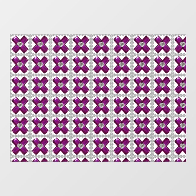 Autocollant Pour Fenêtre Amethyst Diamond Art, violet (Feuille)