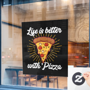 Autocollant Pour Fenêtre amoureux de pizza cool vendeurs d'entreprise
