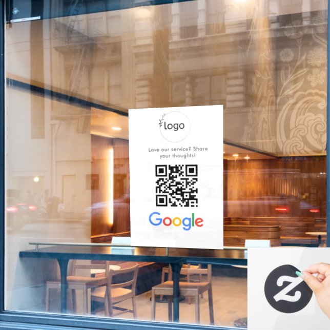 Autocollant Pour Fenêtre Analyse de site Web des avis Google du logo d'entr (Fenêtre de café)