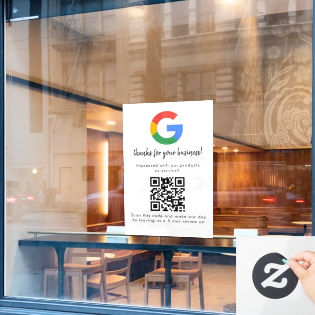 Autocollant Pour Fenêtre Analyse du site Web des avis Google du logo d'entr (Fenêtre de café)