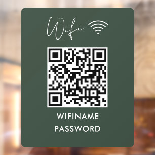 Autocollant Pour Fenêtre Analyser Pour Connecter Wifi Qr Code Mot De Passe