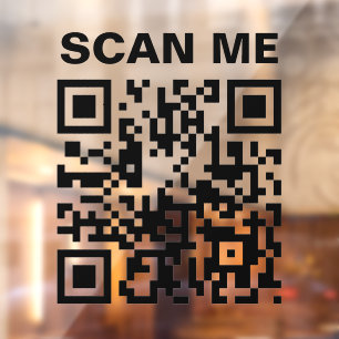 Autocollant Pour Fenêtre Analysez-moi Ajouter votre code QR activité minima