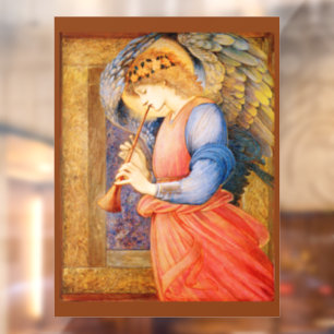 Autocollant Pour Fenêtre Angel jouant au flageolet