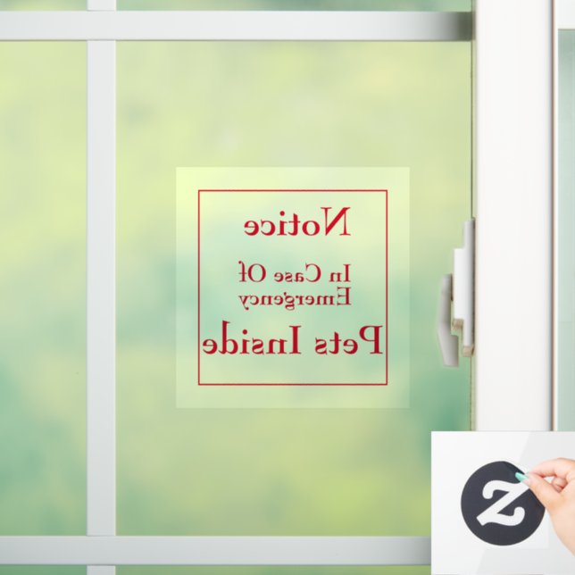 Autocollant Pour Fenêtre Animaux domestiques à l'intérieur de la fenêtre (Maison)